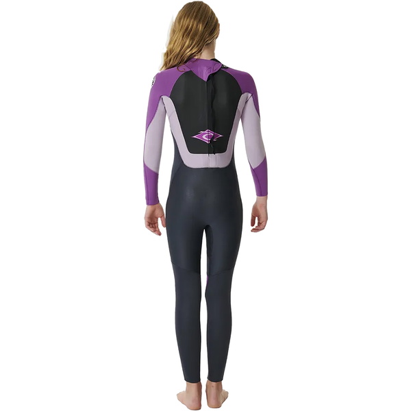 2025 Rip Curl Da Ragazza Da Bambino Omega 3/2mm Back Zip Muta 13QBFS - Purple